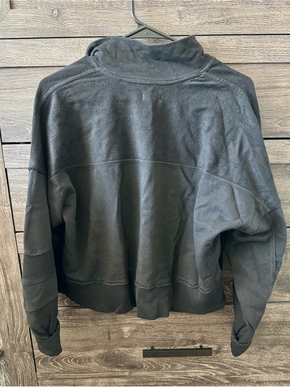 Anthropologie Black Grommet Sweatshirt NWT - Picture 2 of 3